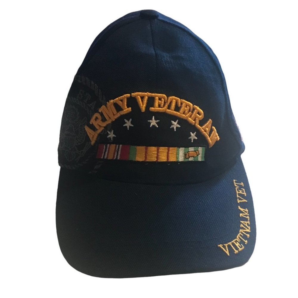 Vietnam Vet Army Veteran Baseball Cap Hat OSFM Adjustable Strap NO TAGS‎